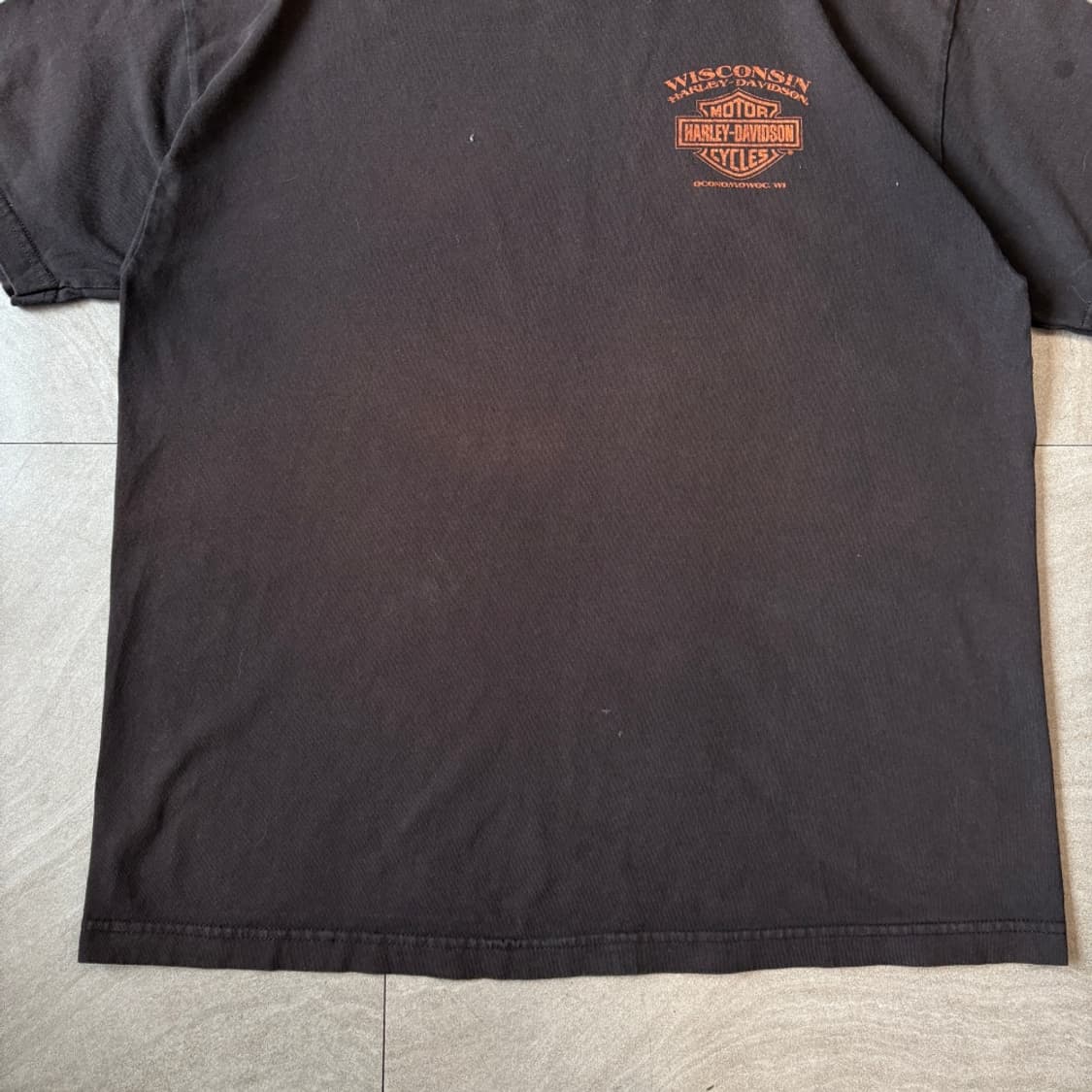 할리데이비슨 정품 썬페이딩 블랙 반팔 티셔츠 상품이미지4