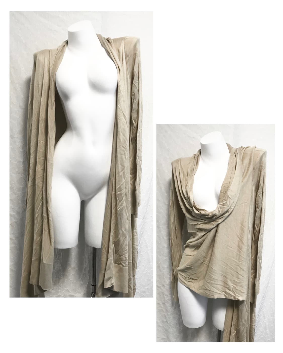 빈티지 DKNY 아카이브 언발 드레이프 롱 가디건 상품이미지1