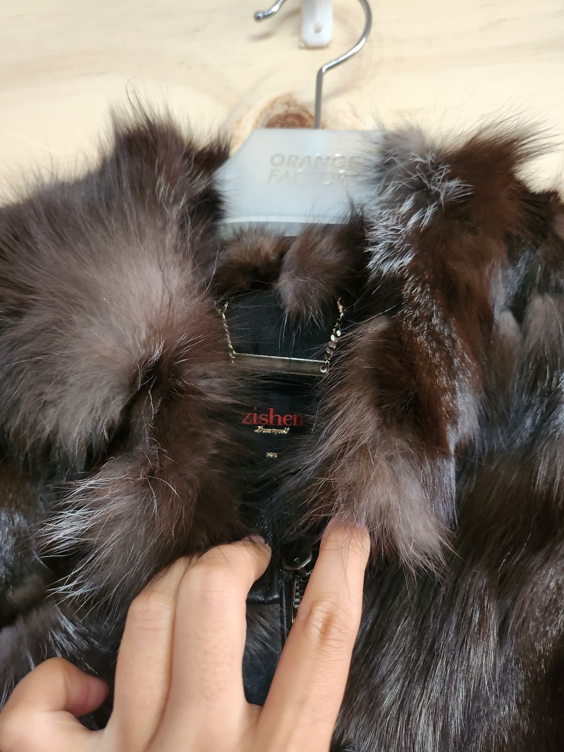 414) 지센 양가죽 토끼털 조끼 상품이미지2