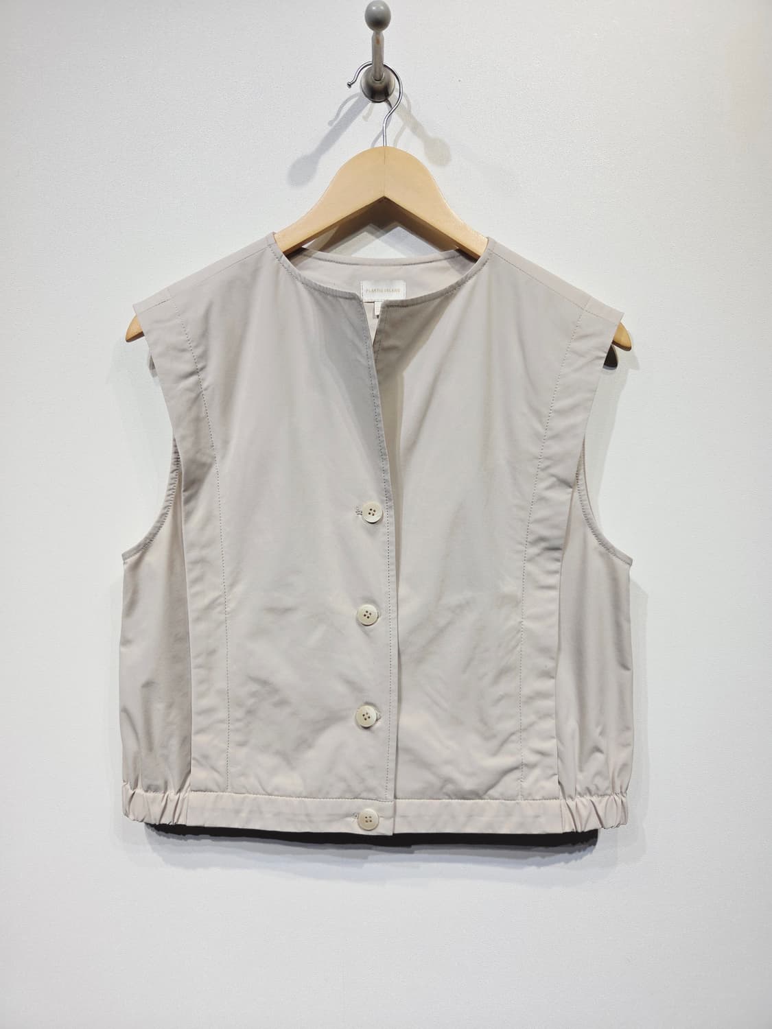 플라스틱아일랜드 라운드넥 밴딩 베스트 상품이미지2