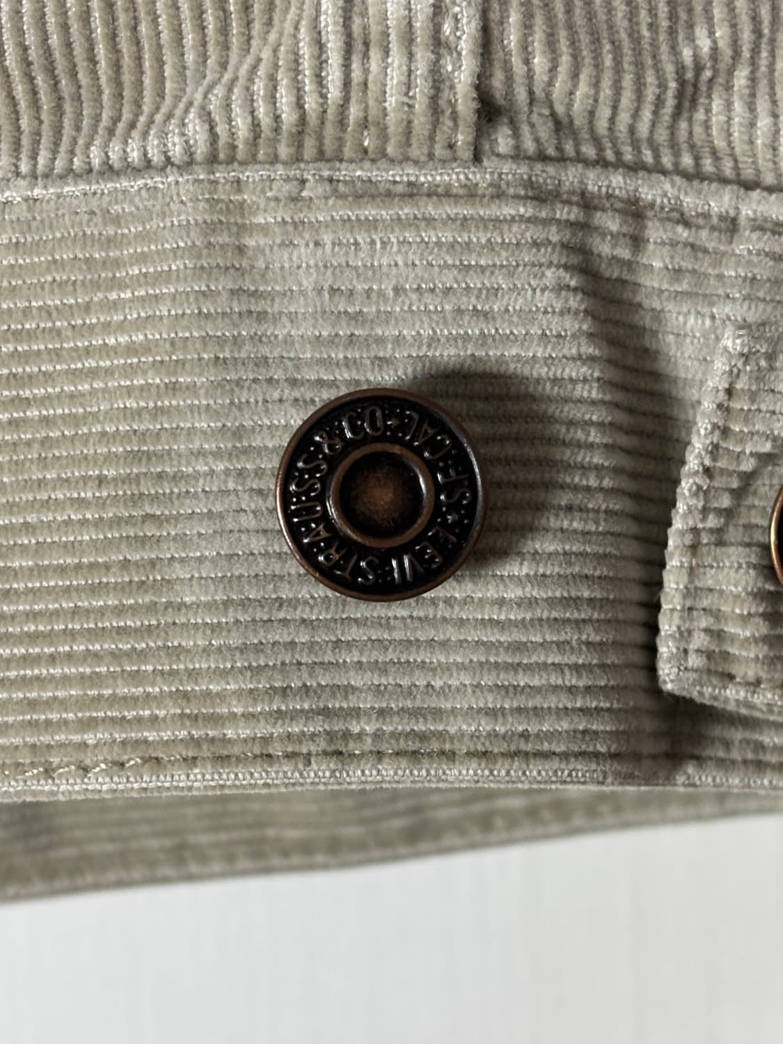 90s 리바이스 화이트탭 코듀로이 베이지 데님자켓  상품이미지7