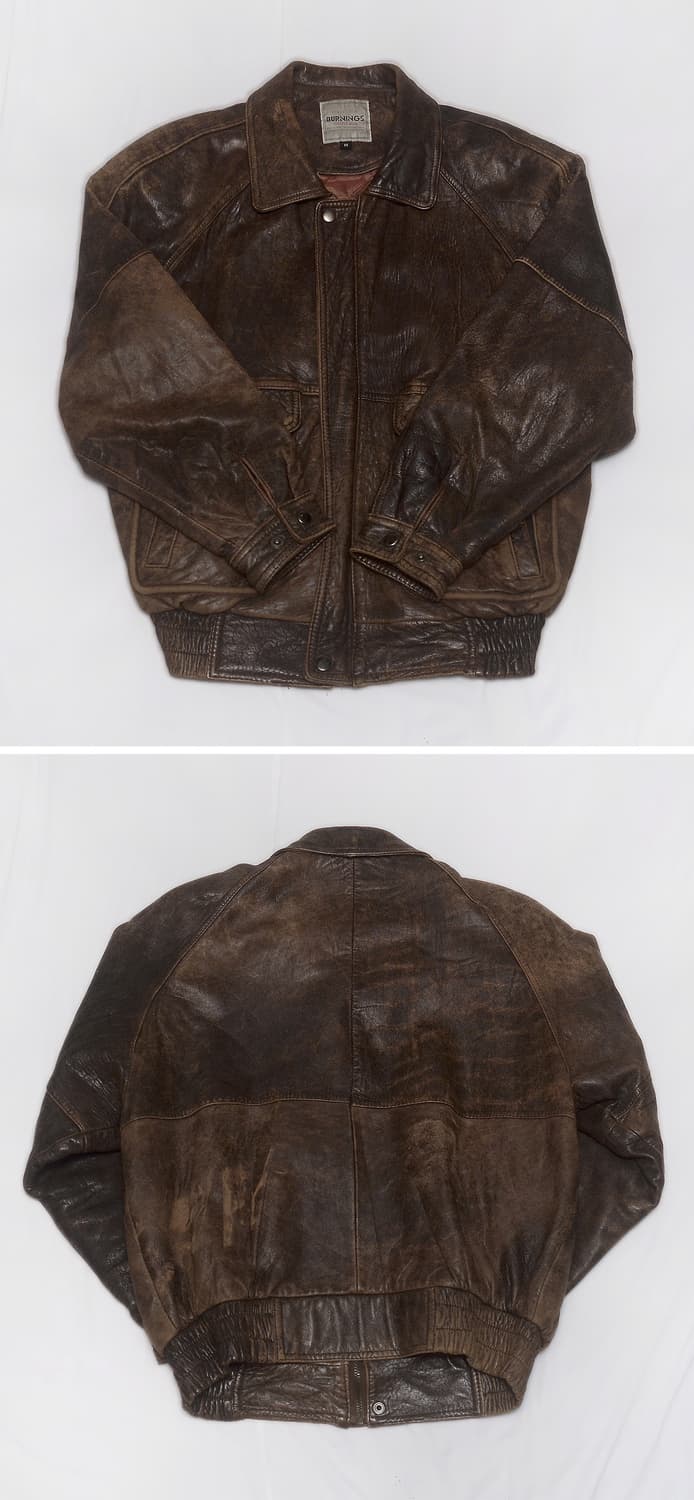 버닝 컬렉션 재팬 쉽스킨 러스틱 레더 A2 가죽 봄버 (100+) 상품이미지3