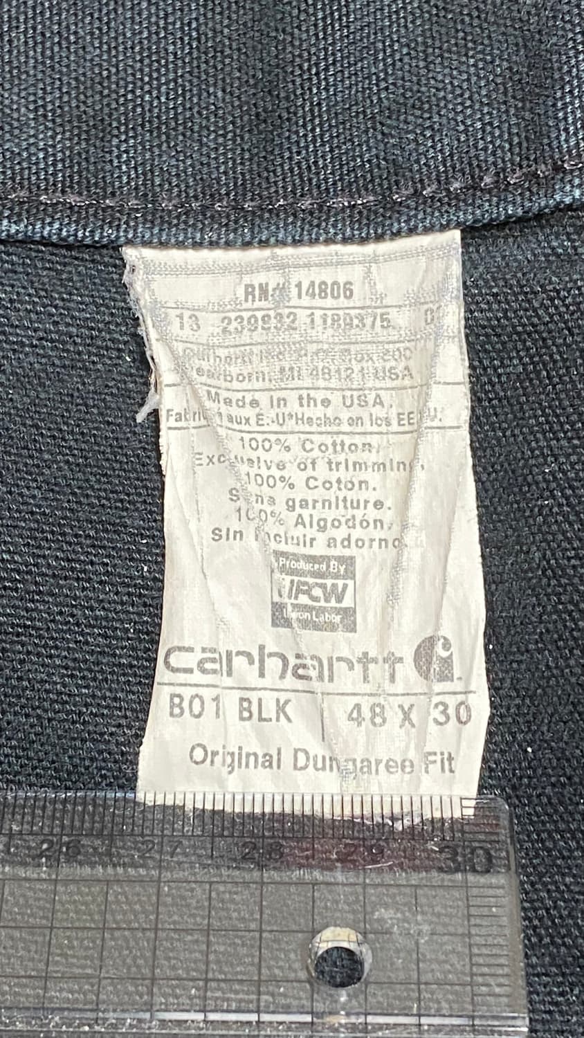 칼하트 B01 BLK 더블니 카펜터 팬츠 48x30 상품이미지4