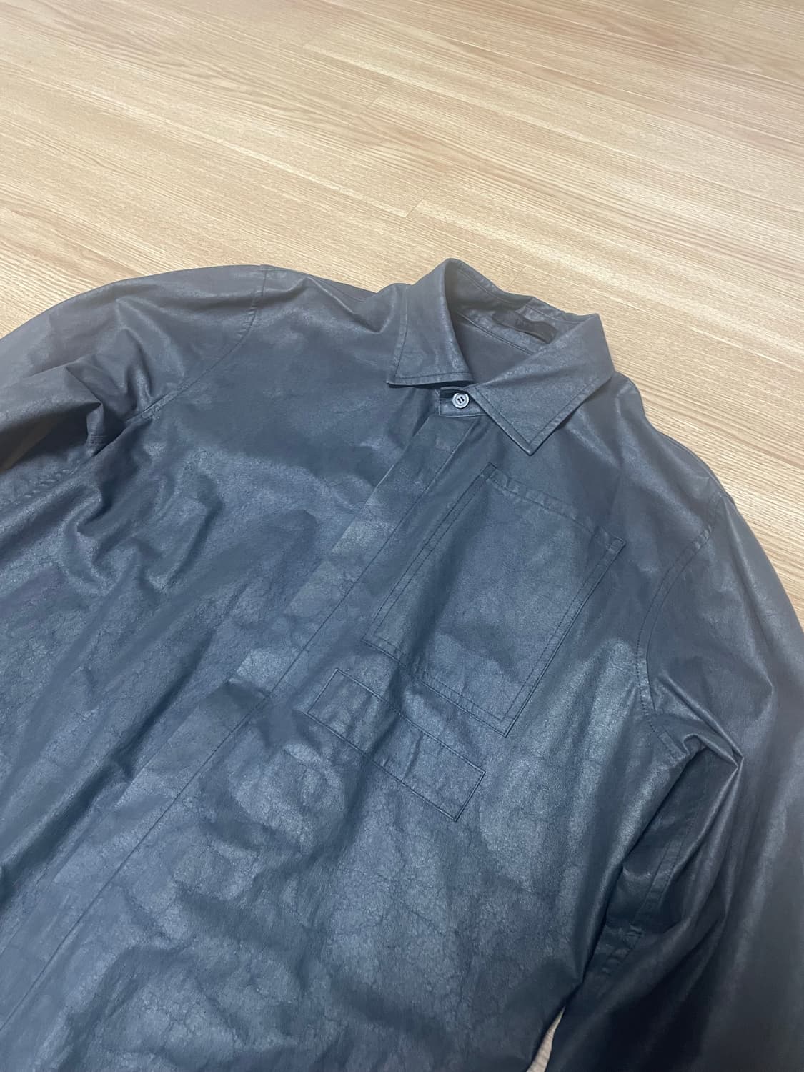 [1] YYYY MOHAIR CRACK SHIRT BLACK 상품이미지1