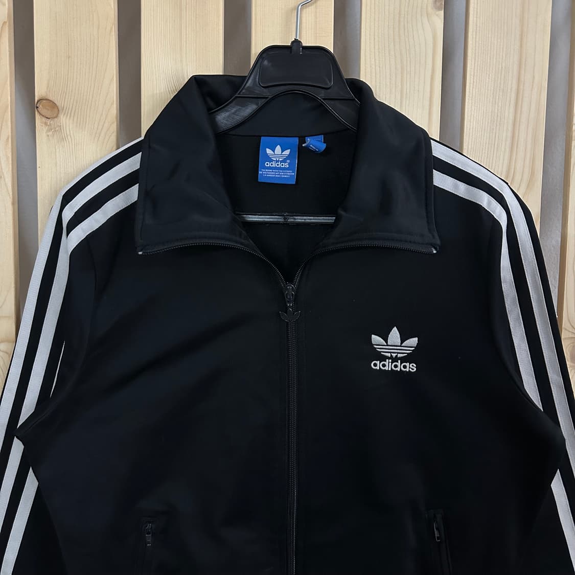 (M) 아디다스 블랙 파이어버드 빅로고 져지 트랙탑 상품이미지4