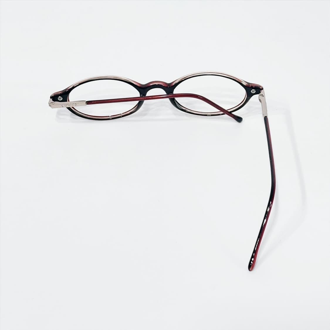 오벌 뿔테 다크버건디 데드스탁 빈티지안경 상품이미지3