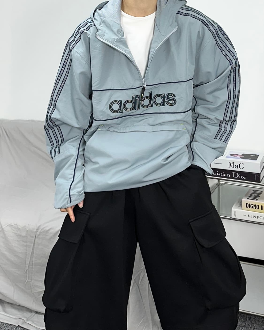 아디다스 00s 빅로고 아노락 바람막이 XL 상품이미지3