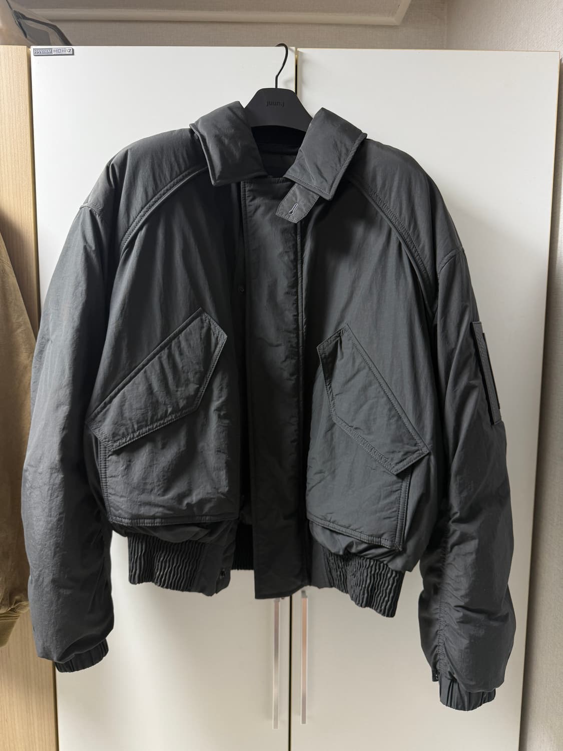 준지 179 나일론 스탠카라 구스다운 숏패딩 상품이미지1