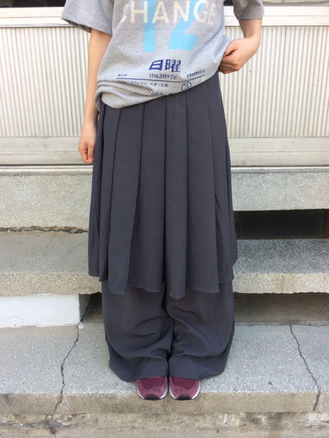 리지 플리츠 스커트 팬츠 상품이미지1