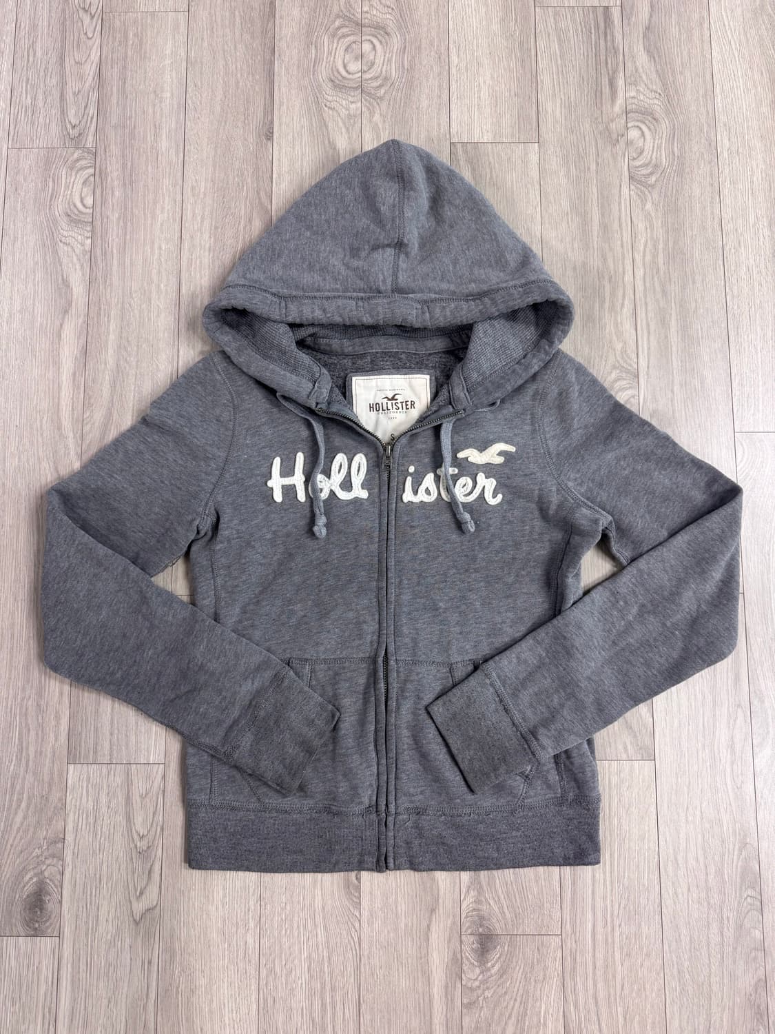 홀리스터 슬림핏 후드집업 그레이 상품이미지1