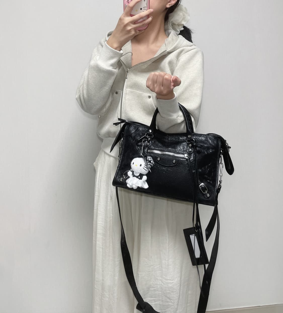 정품 발렌시아가 모터백 스몰 블랙 상품이미지4