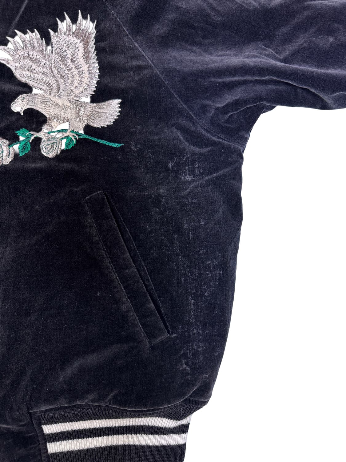 빈티지 90s YOKOSUKA JAPAN 벨벳 스카잔 M 상품이미지5