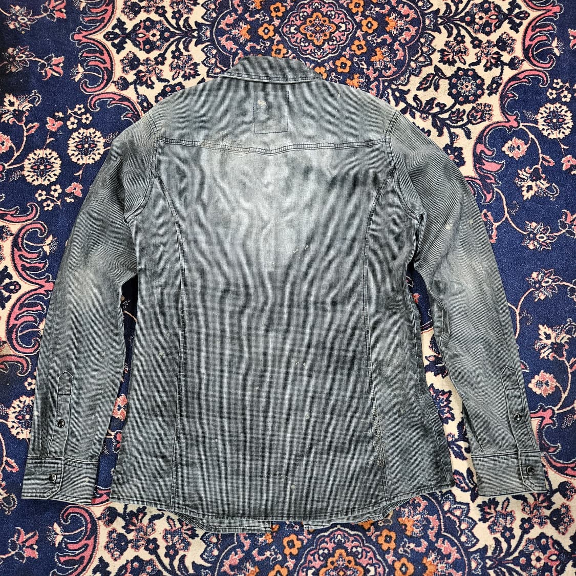 버커루1950 빈티지 워시드 패인팅 웨스턴 데님 셔츠 상품이미지7