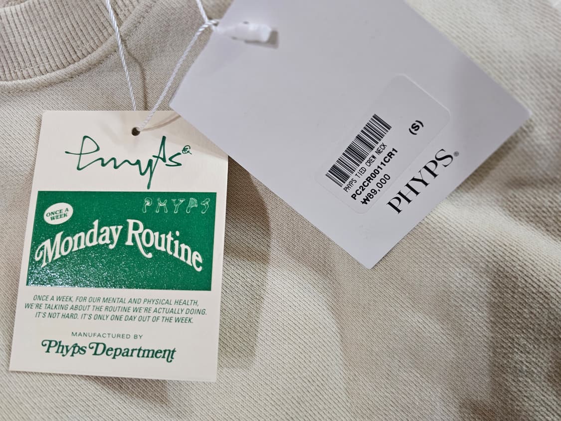 [s] 새상품) PHYPS 피지컬 디파트먼트 맨투맨 스웨트 셔츠 상품이미지10