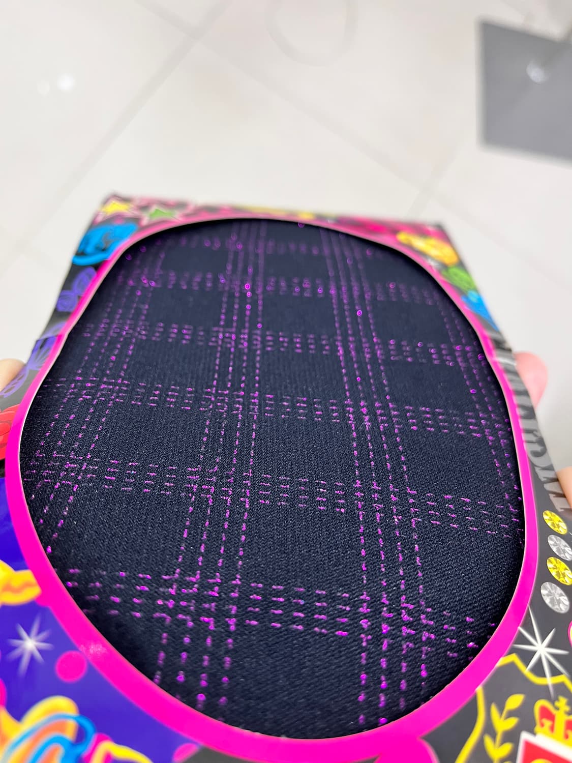 블랙핑크 반짝이 체크 60데니어 팬티스타킹 상품이미지1