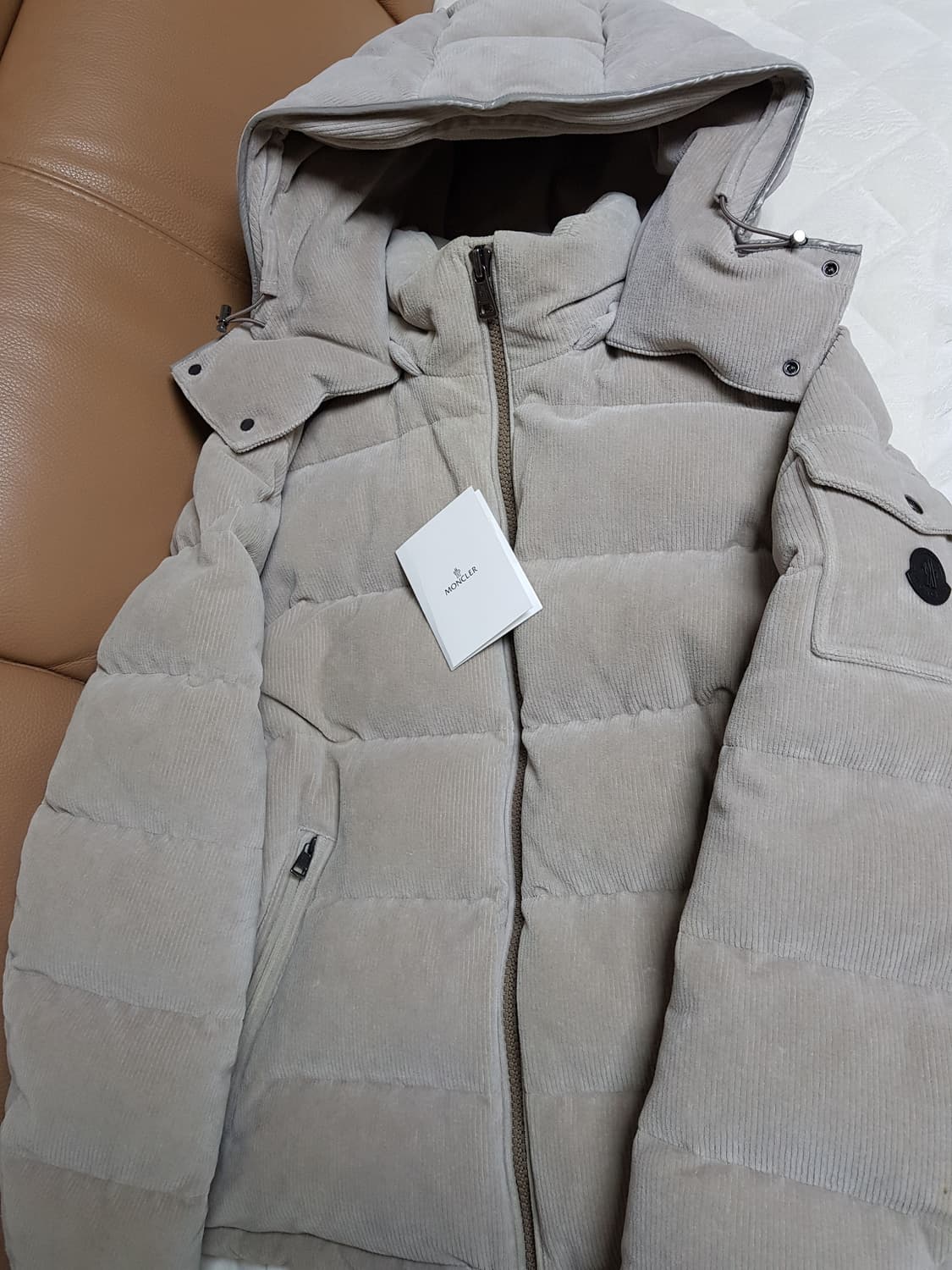 몽클레어 마야 코듀로이 패딩 베이지 상품이미지1