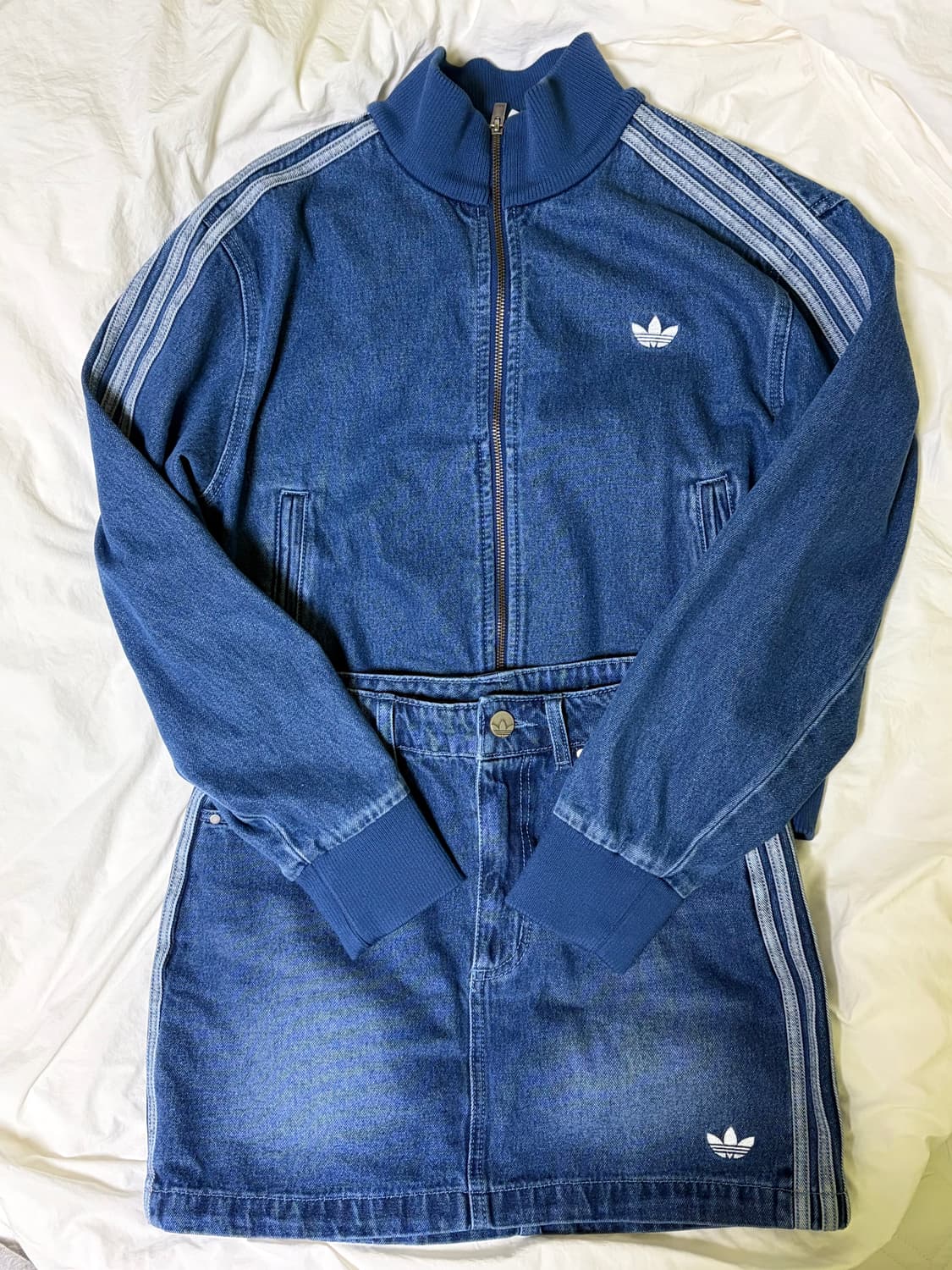 일괄)아디다스 파이어버드 데님 트랙탑+ 3S 데님 미니스커트 상품이미지1