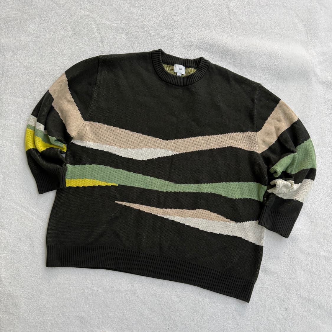 XL H&M 컬러블록 니트 스웨터 0512T 상품이미지1