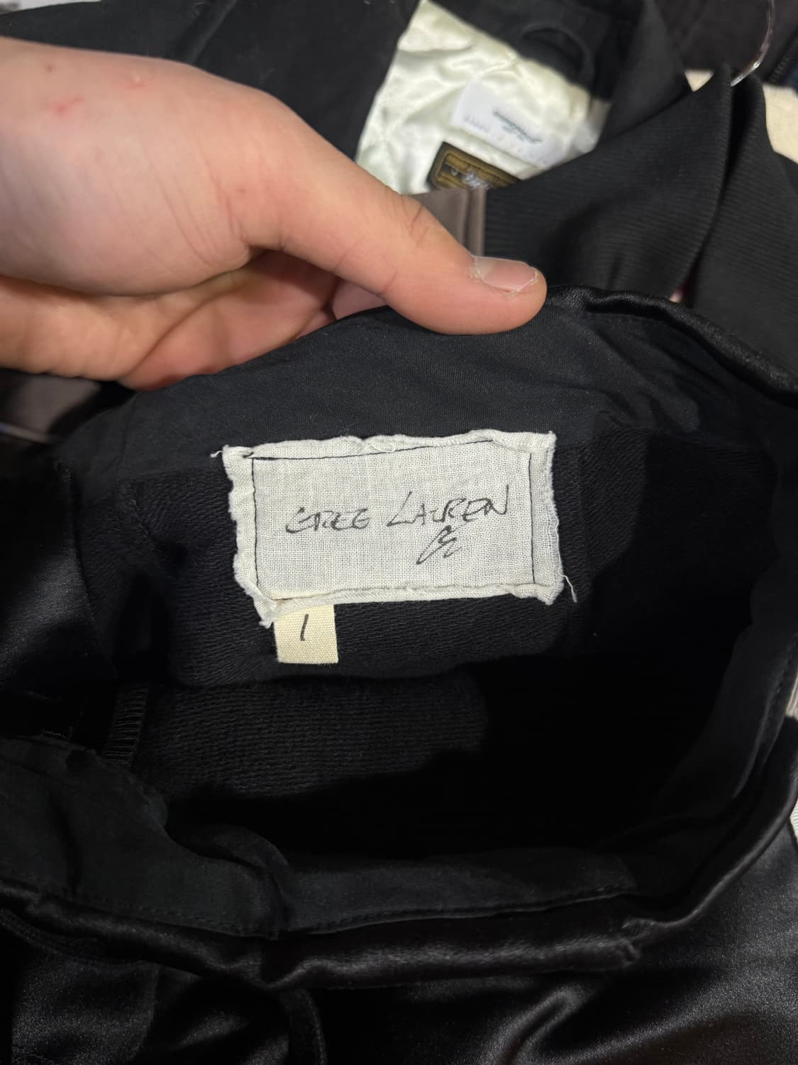 Greg Lauren 그렉로렌 폴앤샤크 50/50 팬츠 블랙 상품이미지3