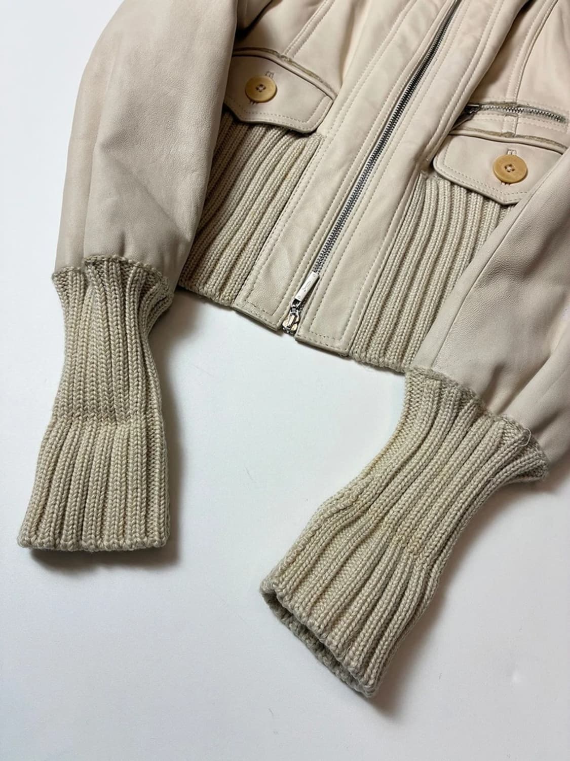 제시카 크리스토퍼 00's Y2K 퍼 크롭 양가죽 자켓 PN8490 상품이미지3