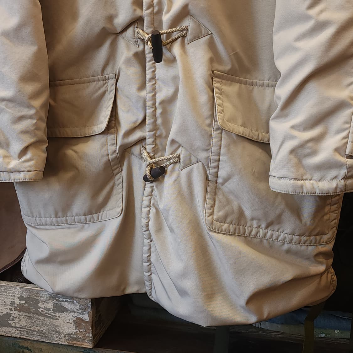 90s 에르메스 더플코트 캐시미어 라이닝 아이보리 코트 48 상품이미지4