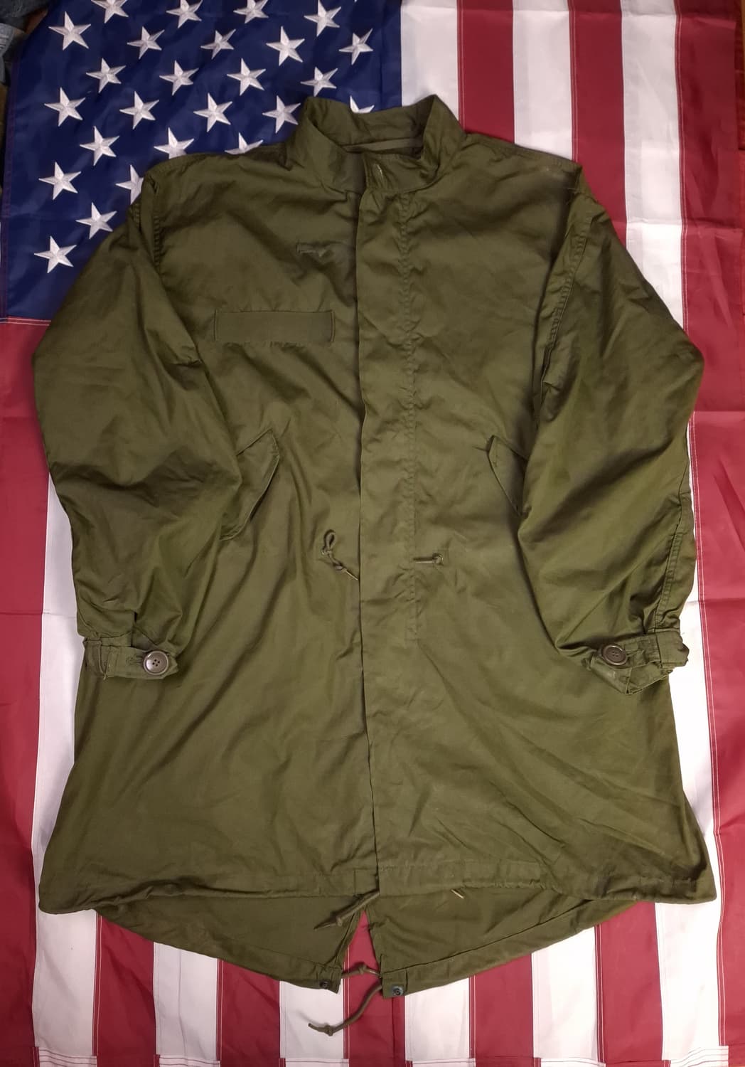 완전 새제품 오리지날 미군 M-65피쉬테일 개파카 스몰 풀셋트 상품이미지5