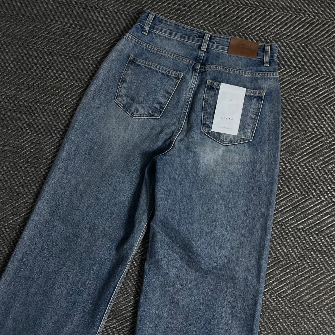 AHEAD 빈티지 와이드 워싱 데님 팬츠y 3681 상품이미지1