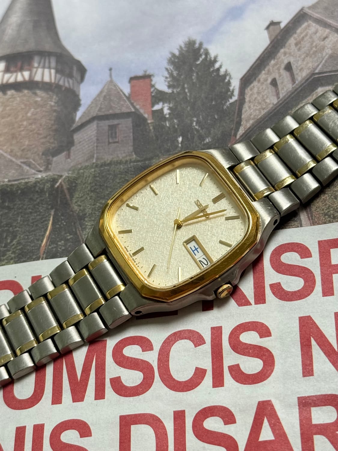 Seiko 세이코 스퀘어 콤비 쿼츠 Day-Date 상품이미지4