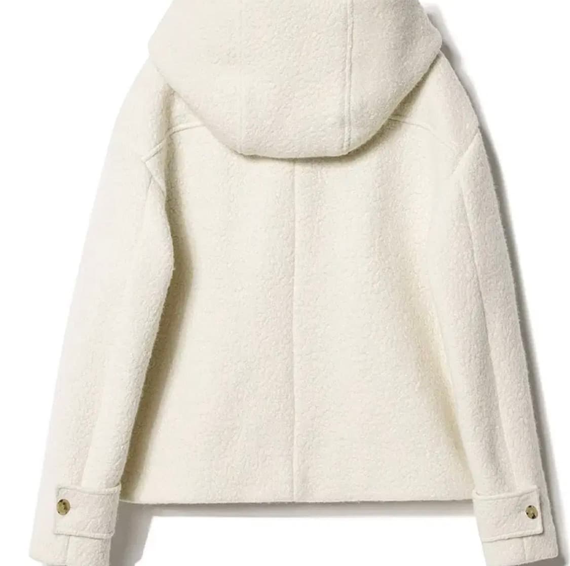 네이비카운티 부클 더플 코트 에크루 상품이미지9