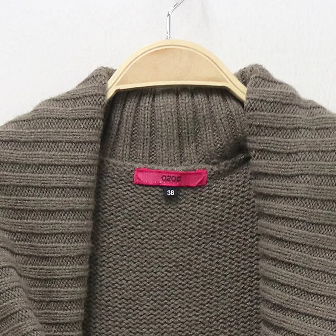 오조크 브라운 니트 롱 가디건 60423 상품이미지5