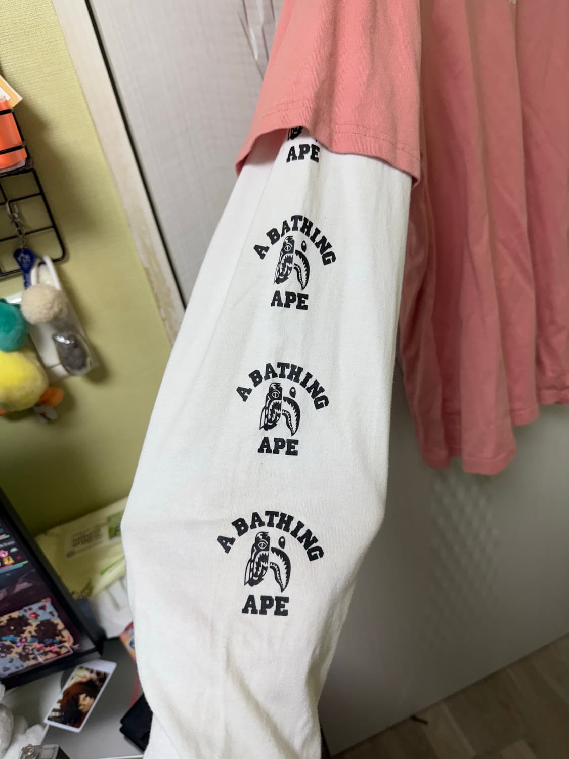 베이프 타이거샤크 롱슬리브 레이어드 긴팔 티셔츠 상품이미지2