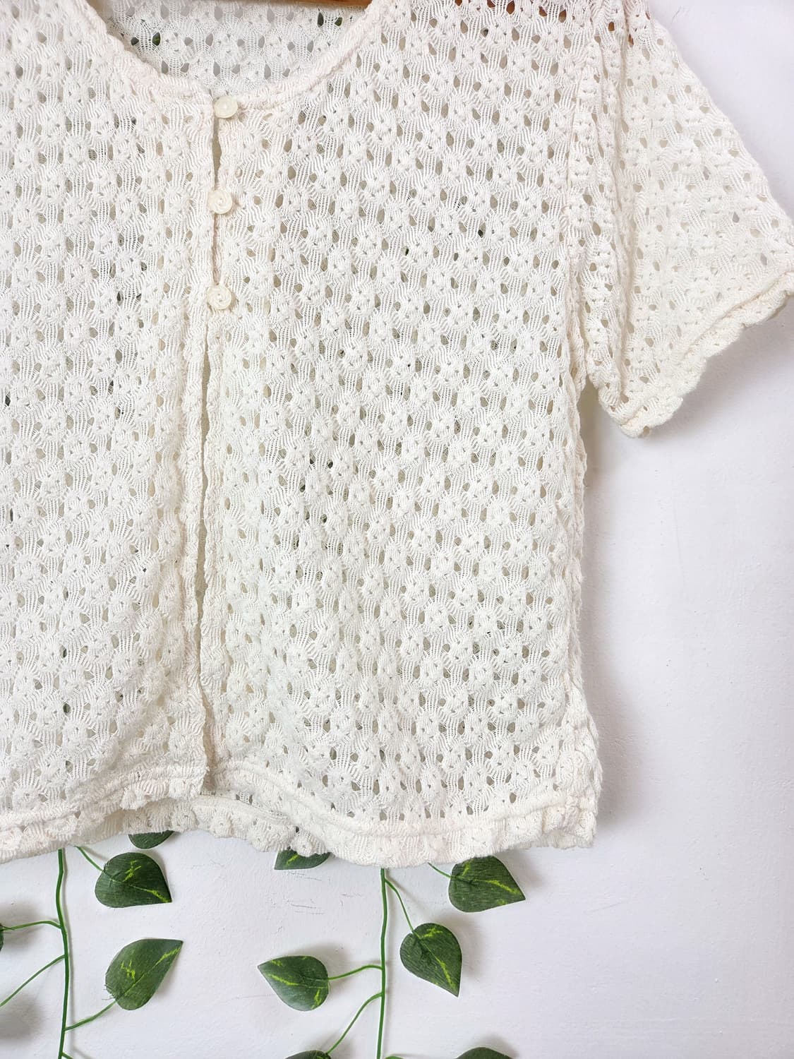 크로쉐 반팔 가디건 상품이미지3