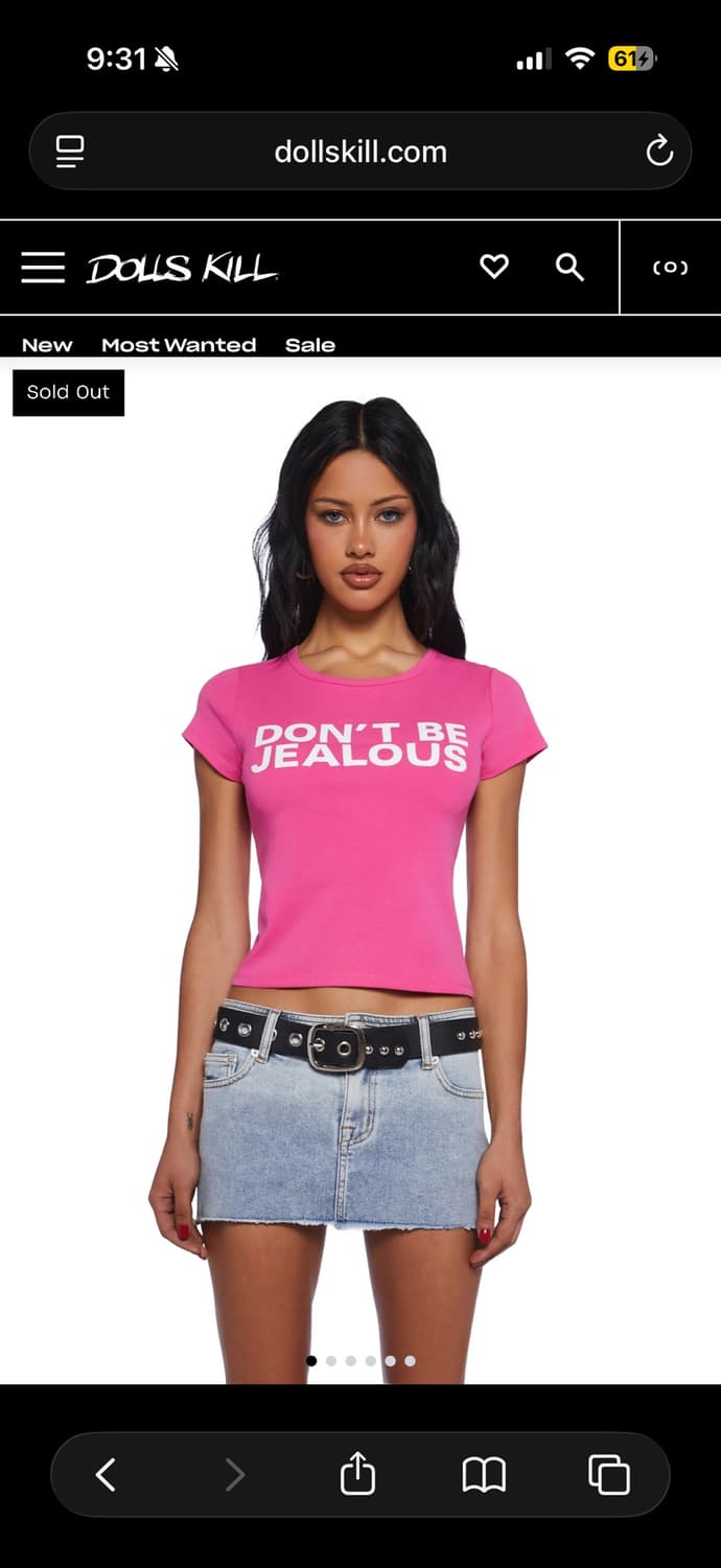 돌스킬 레터링 크롭티 crop tee 상품이미지1