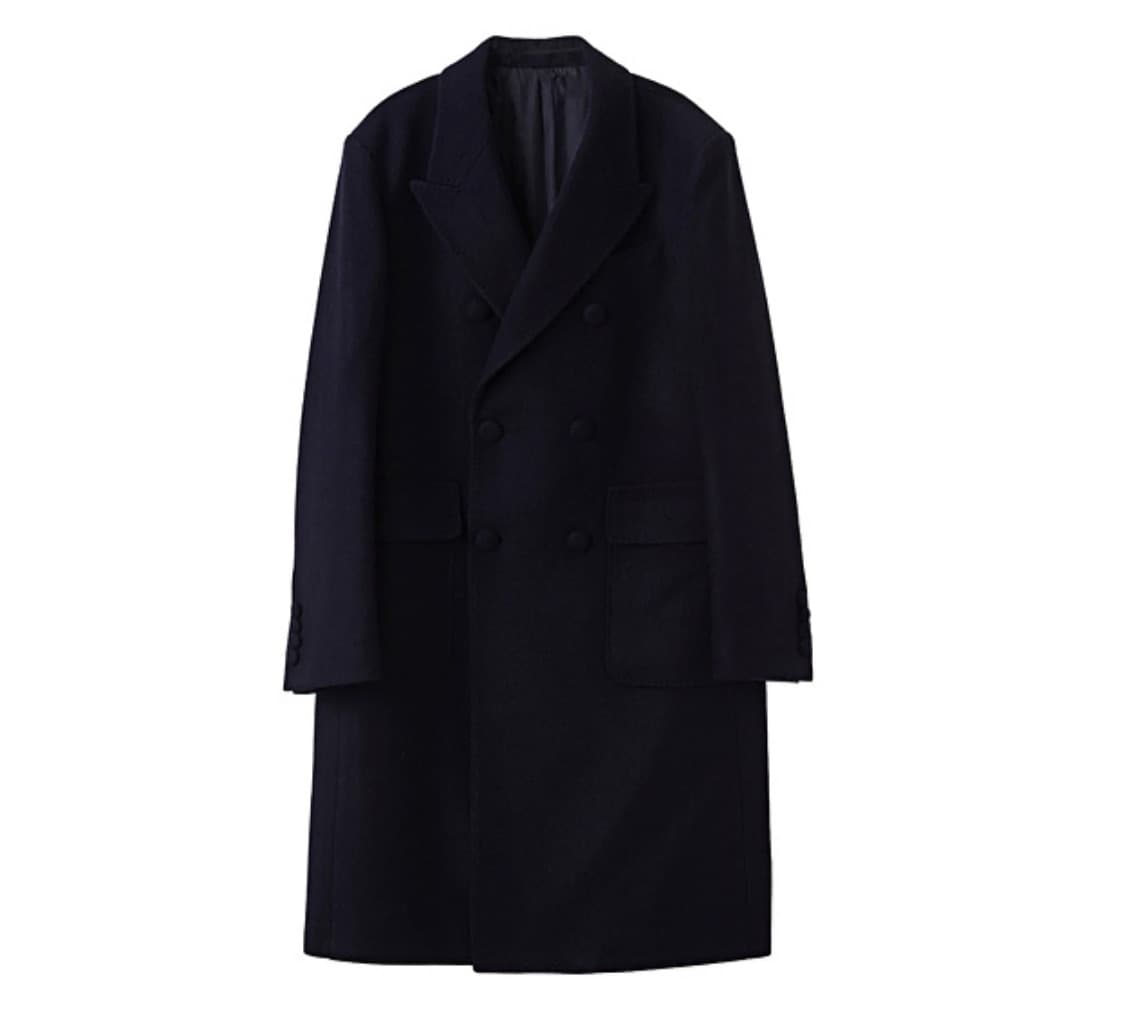 커스텀멜로우 더블코트 다크네이비 상품이미지6