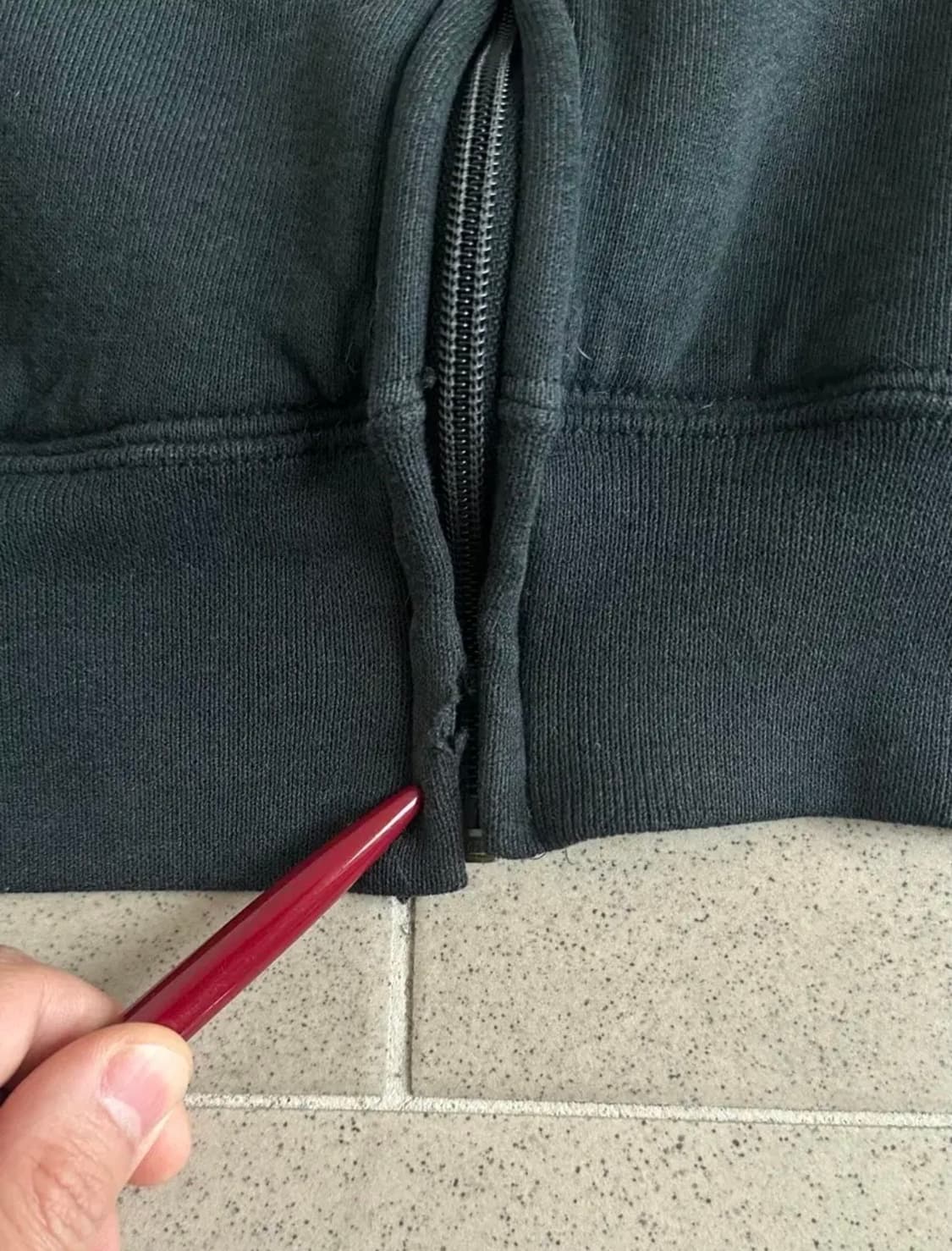 M 90s 러셀 후드집업 블랙 상품이미지4