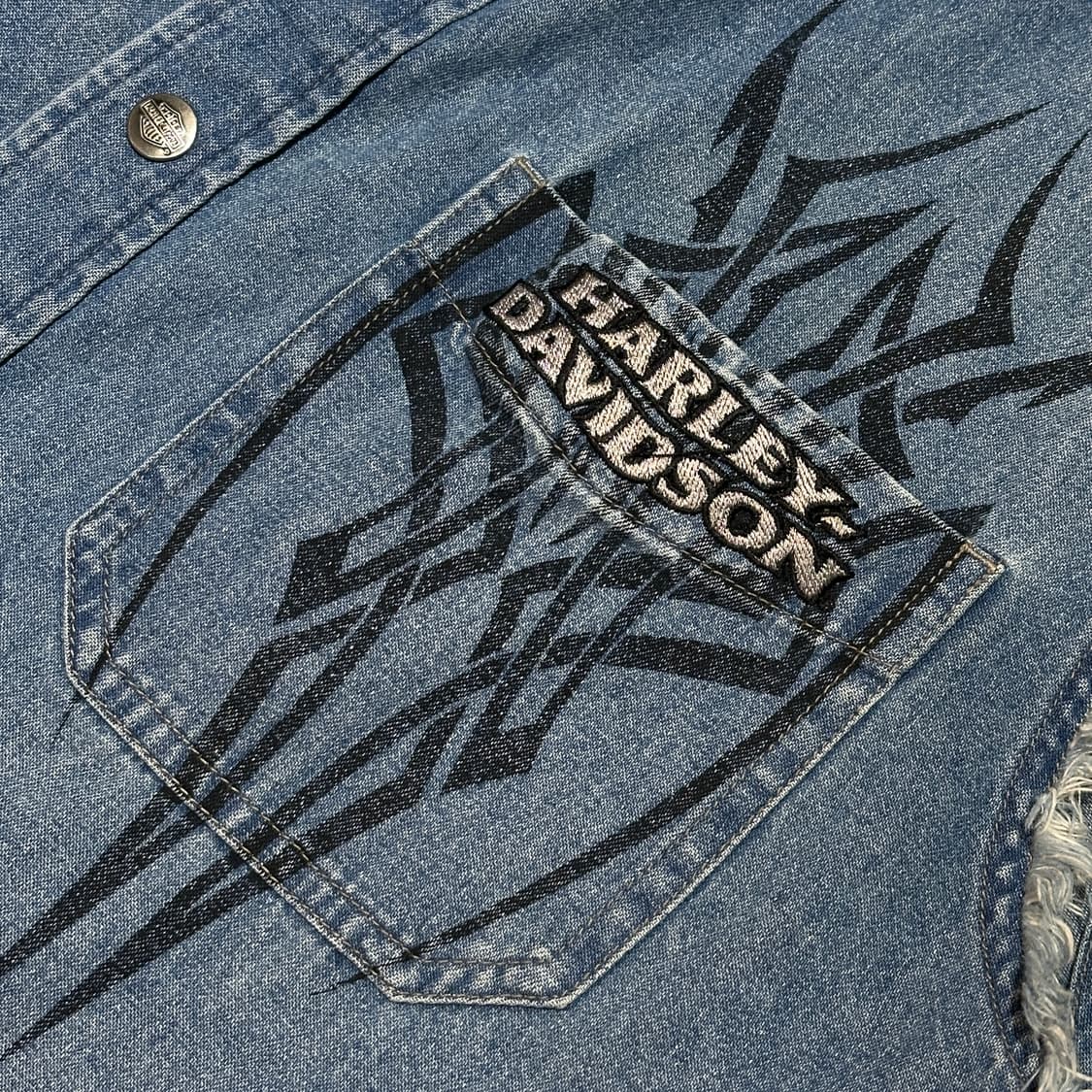 [HARLEY-DAVIDSON] 빈티지 할리 데님 조끼 상품이미지5