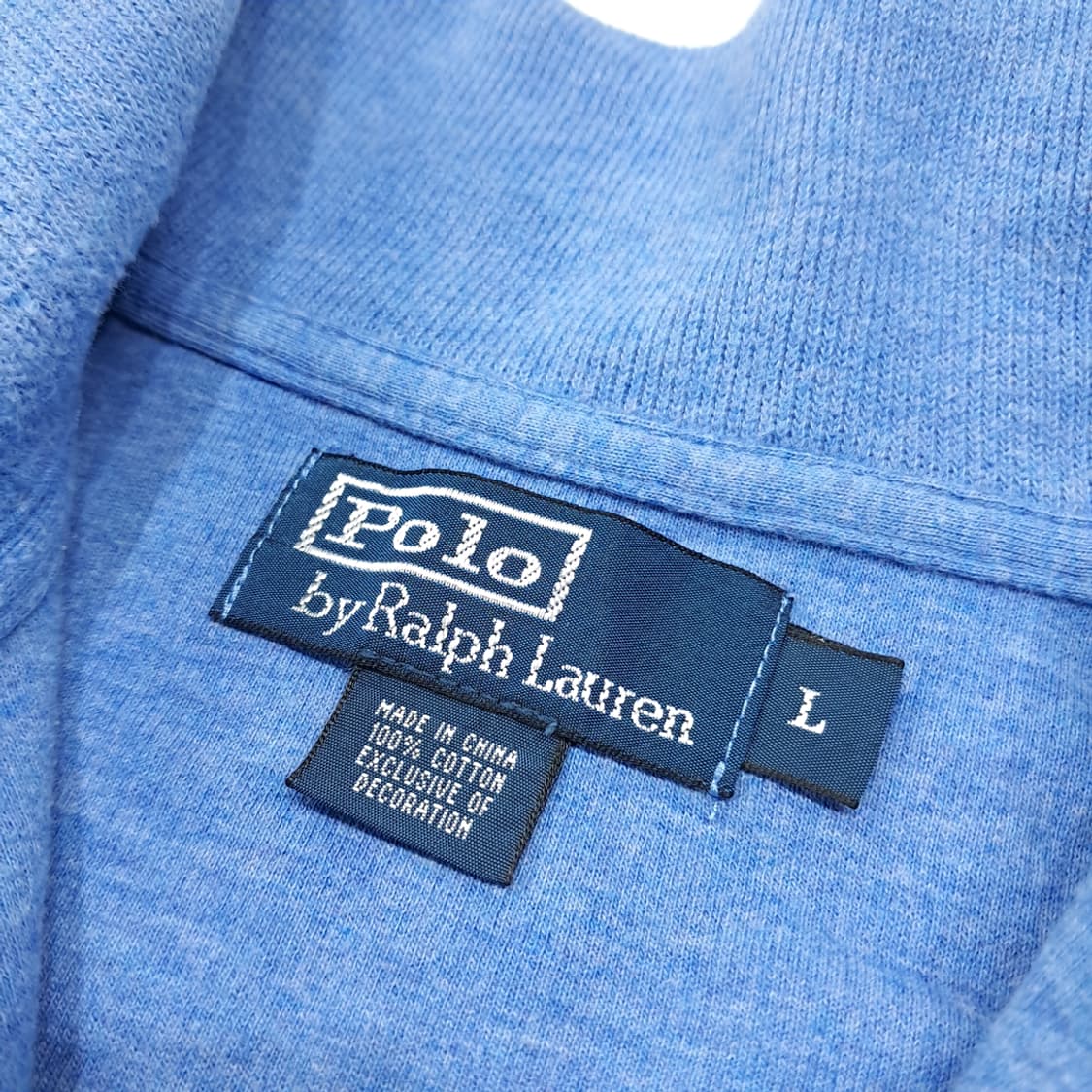 CL580 L 폴로 00s 코튼 옐로우포니 스카이블루 니트 스웨터 상품이미지3