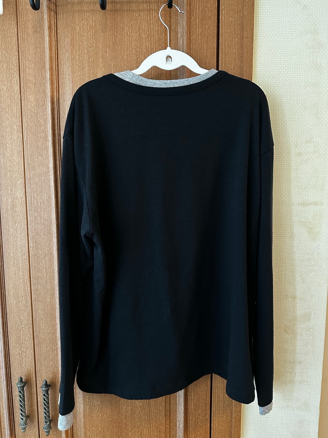 mmic OVERLAY LONGSLEEVE (BLACK) 상품이미지4