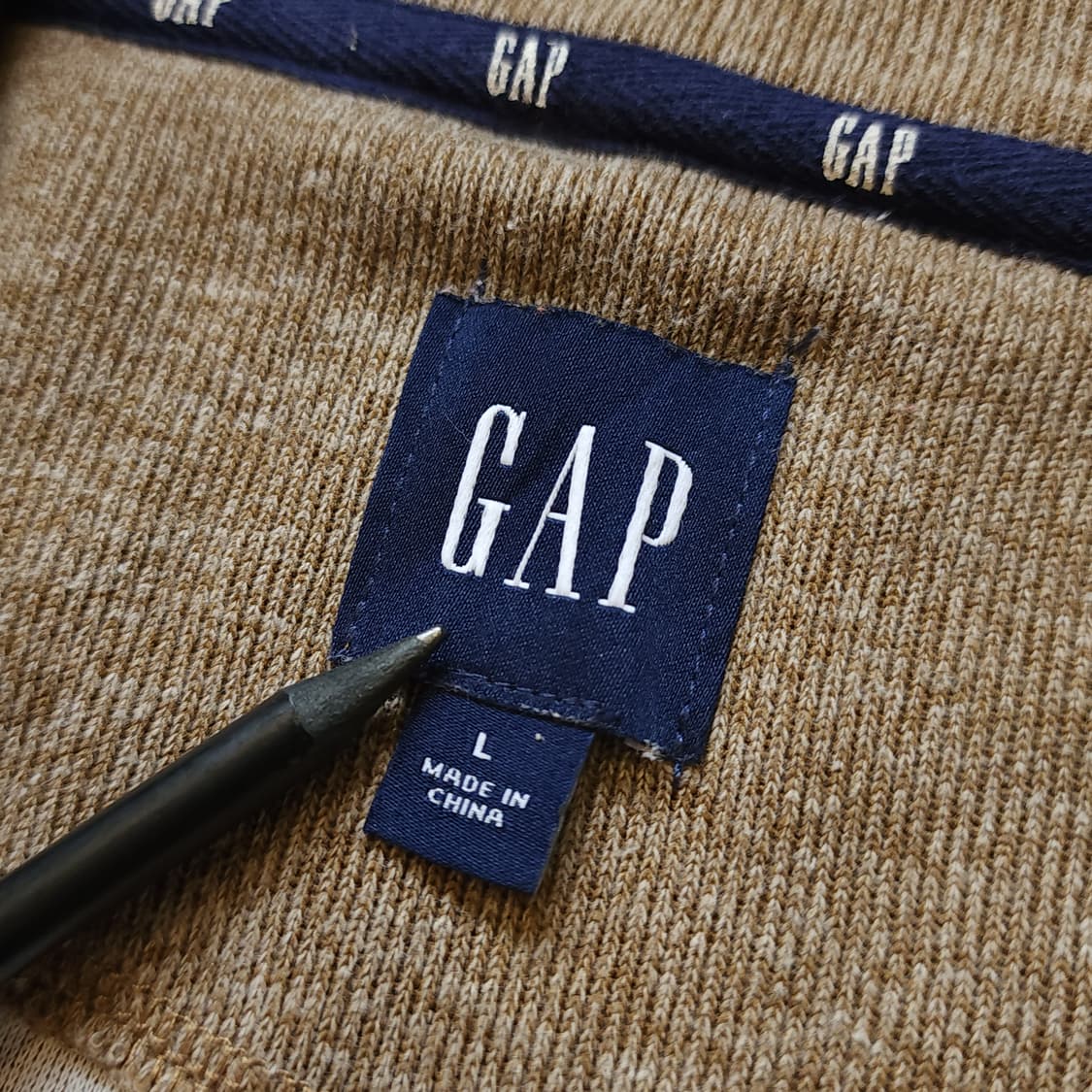 90s 올드갭 하프집업 풀오버 코튼니트 L 상품이미지7