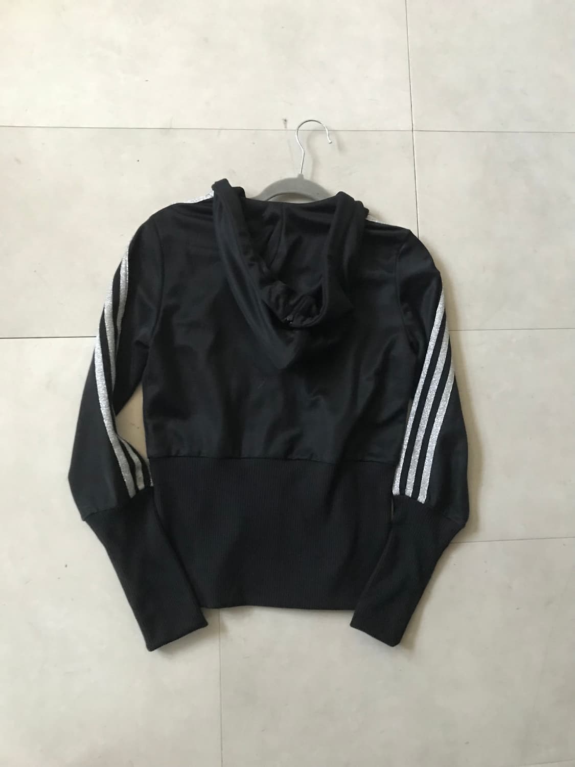 아디다스 블랙 실버 딱붙핏 후드 져지 상품이미지9