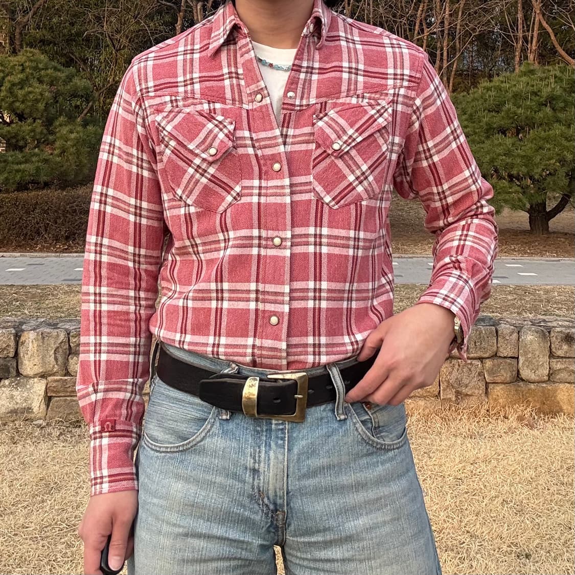 슈가케인 SUGAR CANE 체크 웨스턴 셔츠 (일본 생산) 상품이미지3