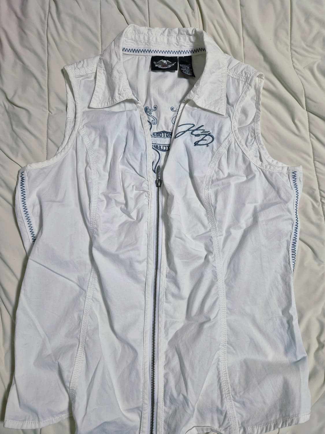 Harley Davidson 할리데이비슨 화이트 베스트 상품이미지2