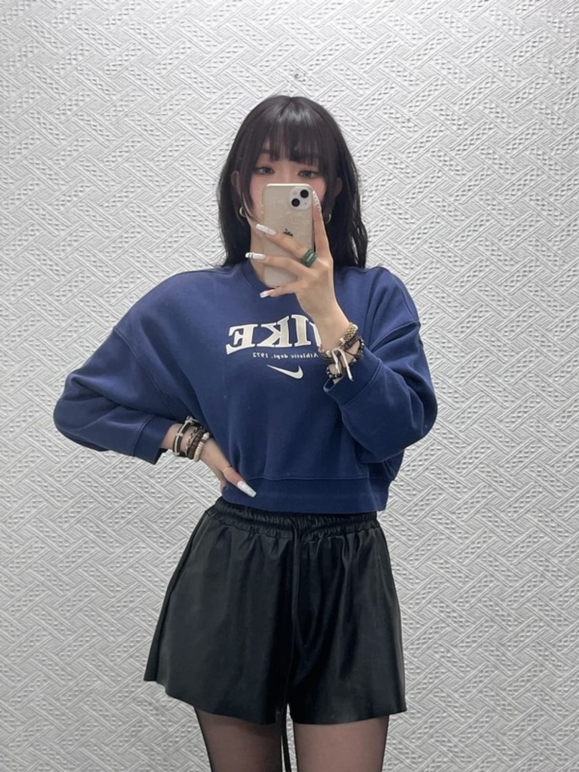 나이키 올드스쿨 스트릿 힙합 빅로고 크롭 맨투맨 M C11029 상품이미지2