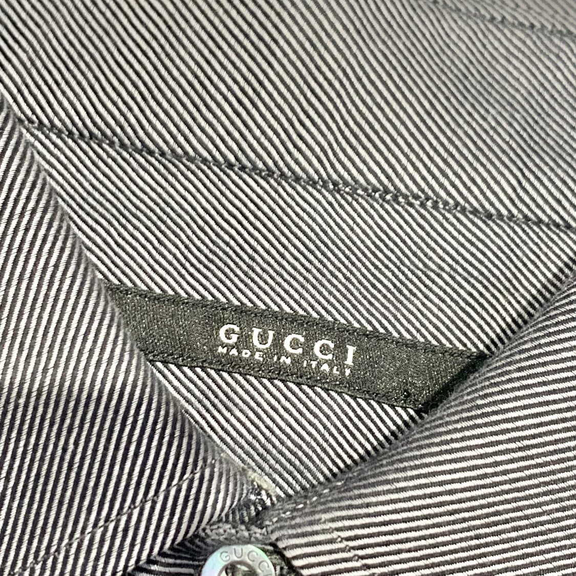 Gucci Charcoal Herringbone Shirt 구찌 해링본 상품이미지5