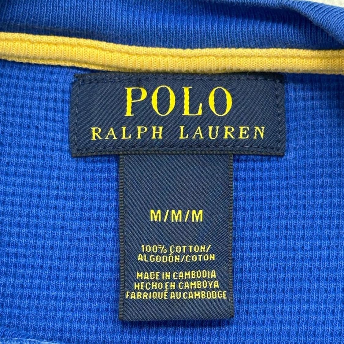 POLO RALPH LAUREN 와플 블루 롱슬리브 M 상품이미지5