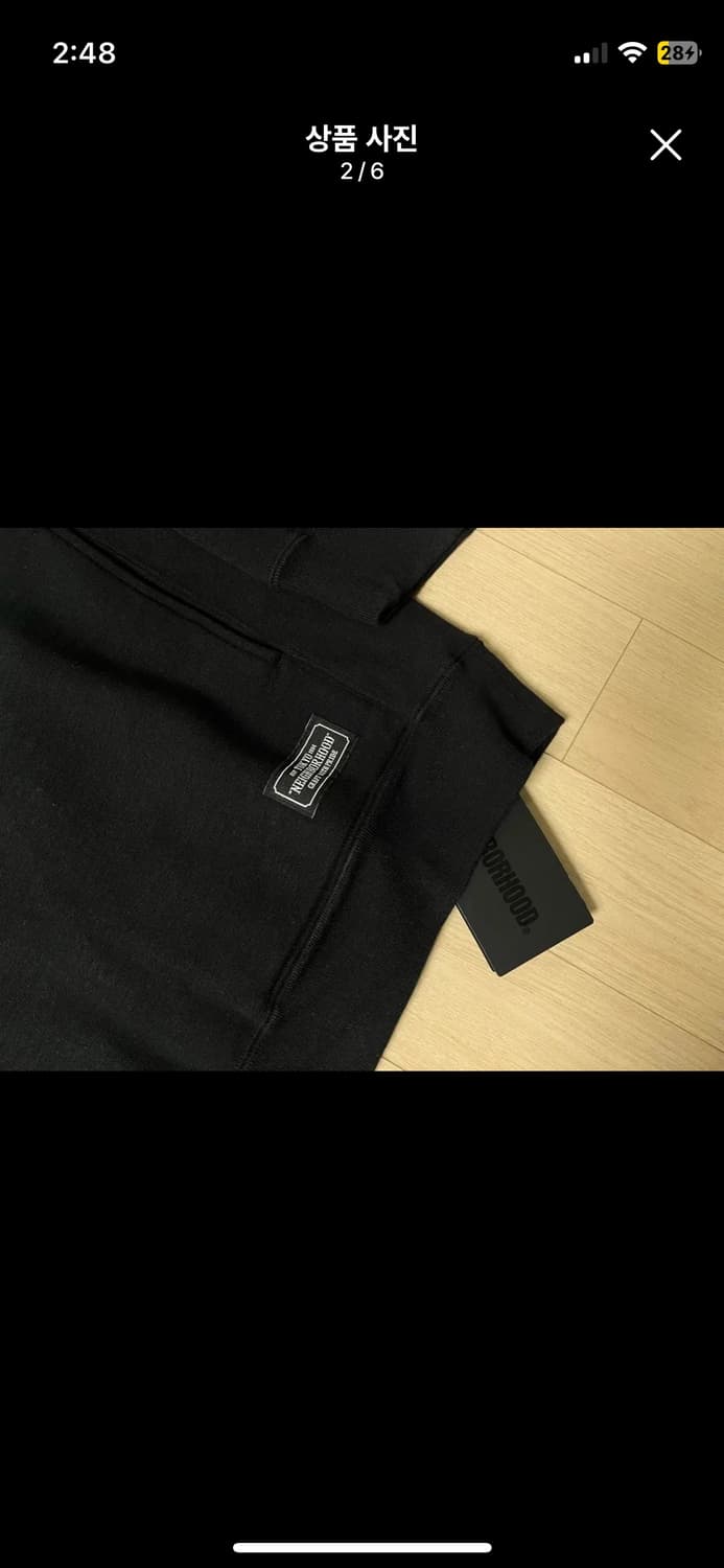 네이버후드 맨투맨 블랙 XL 상품이미지2