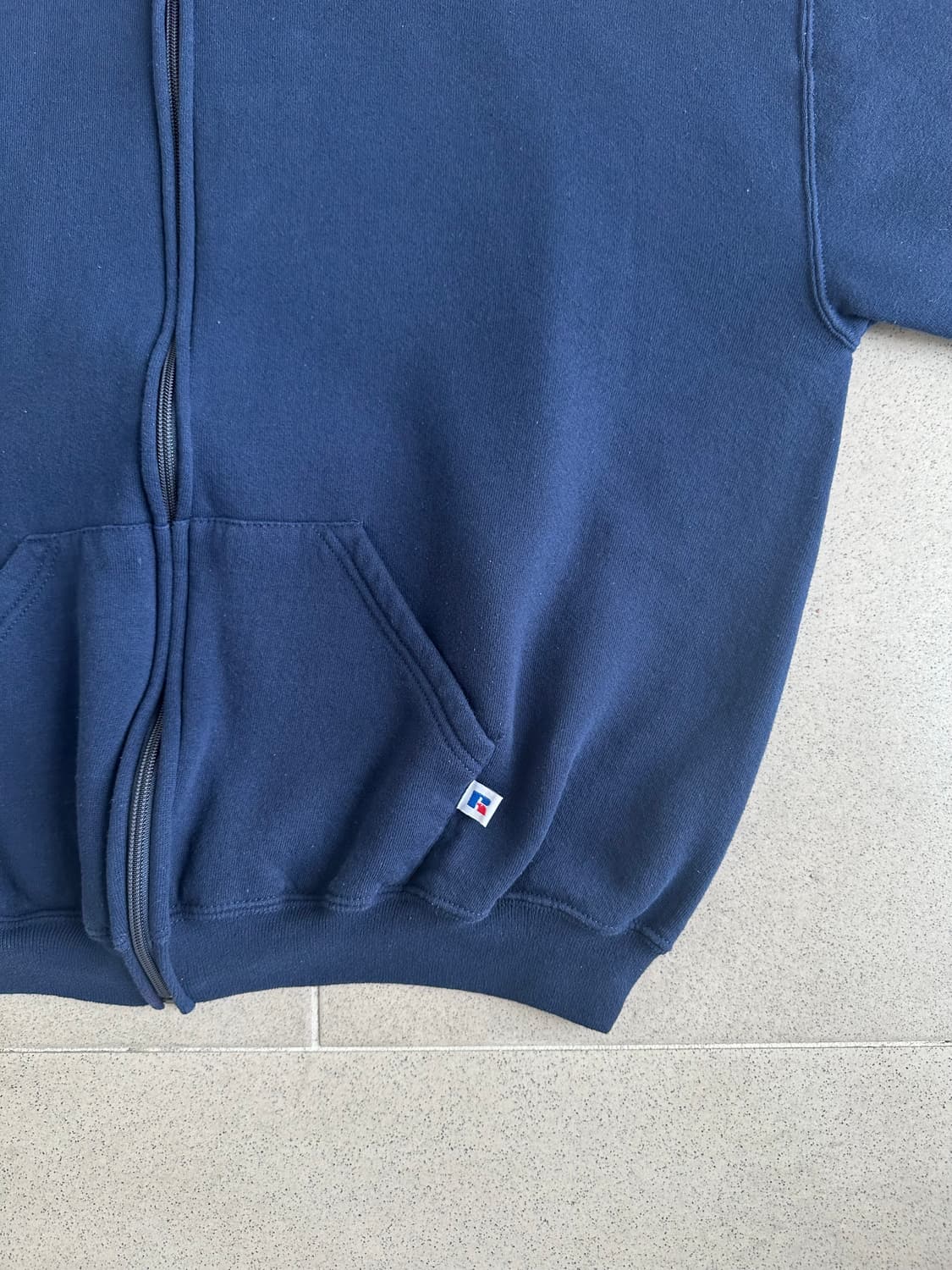 90s 빈티지 러셀 후드집업 네이비 XL 상품이미지4