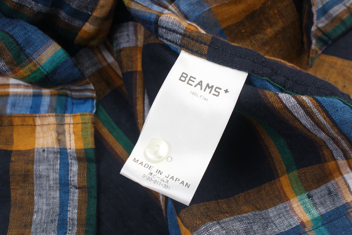 BEAMS PLUS Plaid Flax Italian Collar Shi 상품이미지6