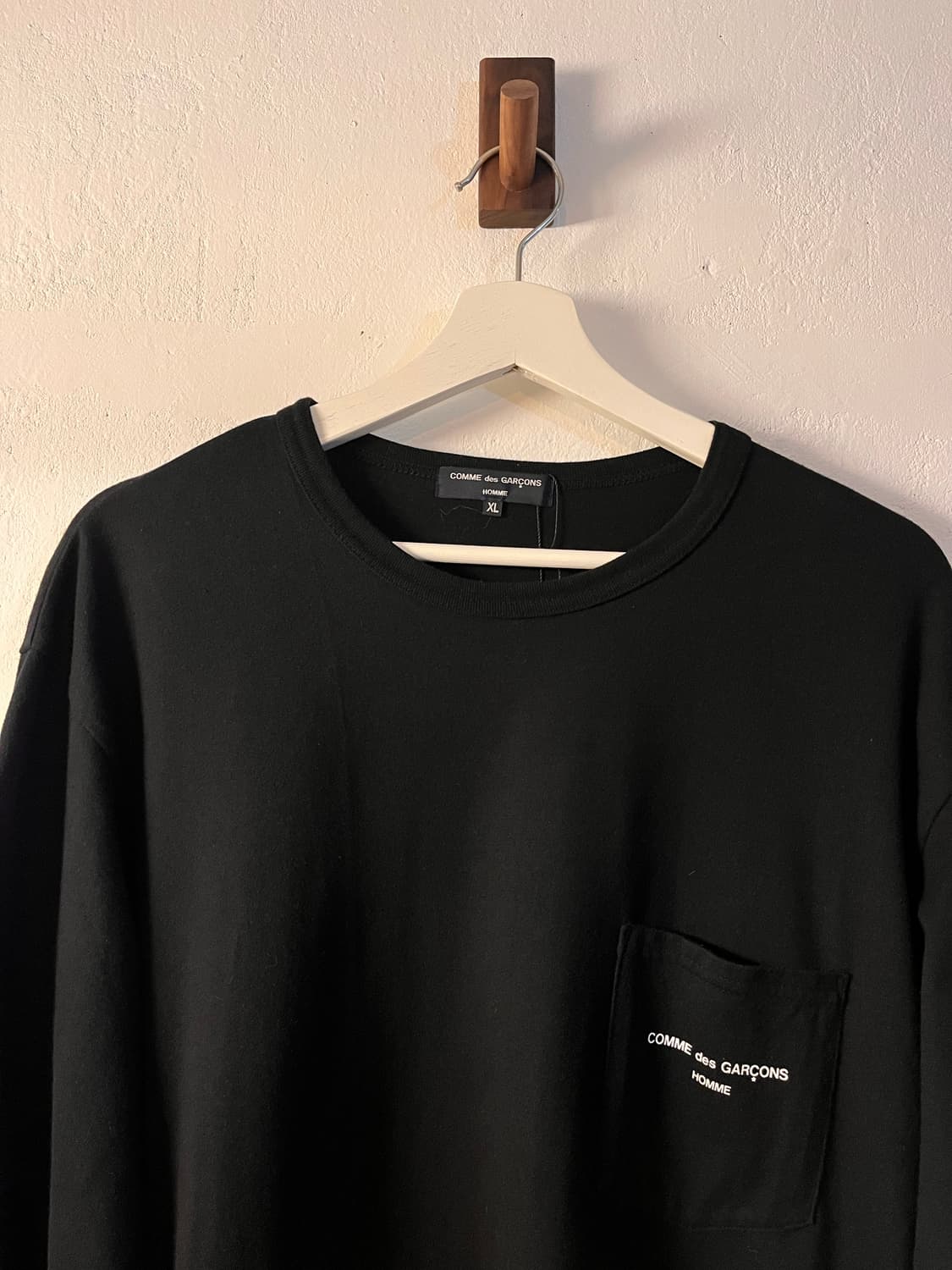 꼼데가르송옴므 블랙 롱슬리브티셔츠 상품이미지3