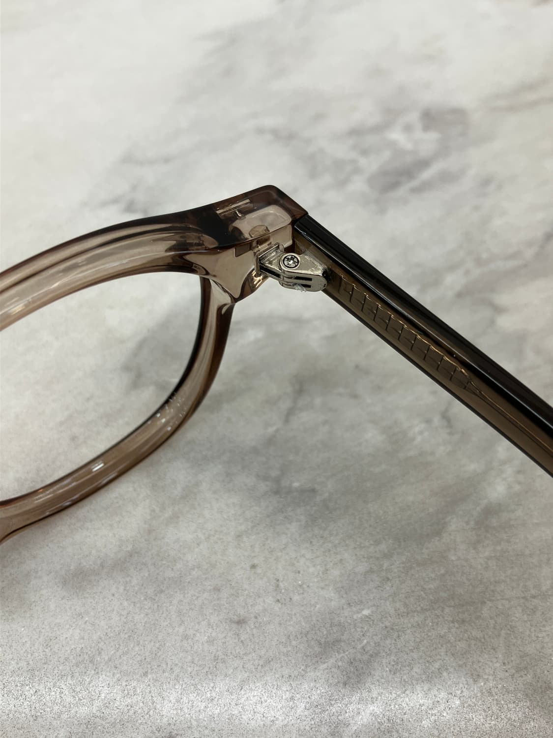 B84 DMN 투명 연카키 웰링턴 뿔테 안경128 상품이미지3